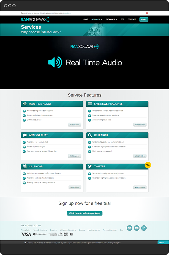 Ransquawk - Real-Time Audio Feed Application for Financial Updates by Studio Fintech